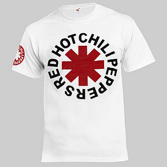 Футболка RED HOT CHILI PEPPERS Logo біла, фото 2