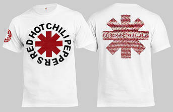 Футболка RED HOT CHILI PEPPERS Logo біла, фото 1