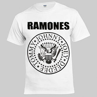 Футболка RAMONES Hey Ho Let's Go біла, фото 3