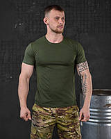 Хлопковая футболка hellboy олива, военная футболка олива для нац гвардии, футболка для военных олива