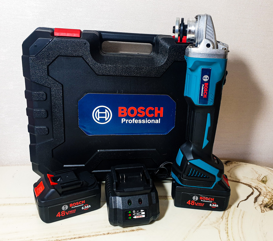 Акумуляторна болгарка Bosch 125 мм 48v безщіткова кутова шліфувальна машинка бош (УШМ) Болгарка бош Турбинка - фото 8 - id-p2144364724