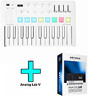 MIDI-клавіатура Arturia MiniLab 3 Alpine White + Arturia Analog Lab V