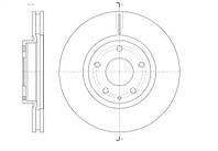 Тормозной диск передний Mazda 6/CX-5 2.0-2.5 12-17 (297x28), WOKING (D6152010)