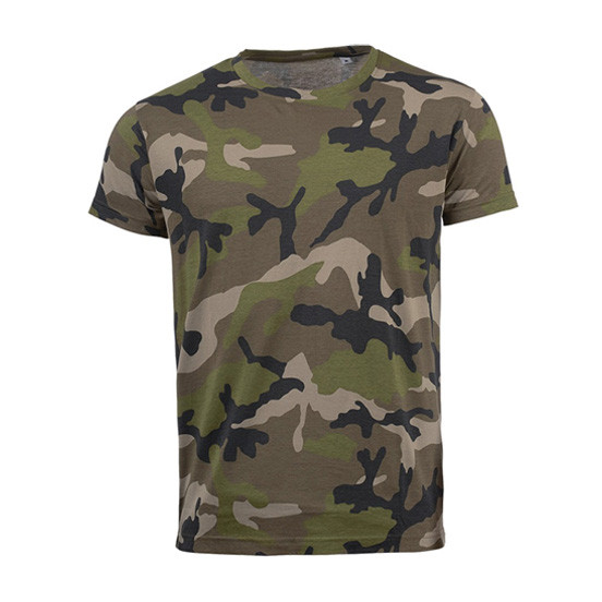 Футболка чоловіча Sol's Camo men 100% бавовна, колір камуфляж, з нанесенням логотипу