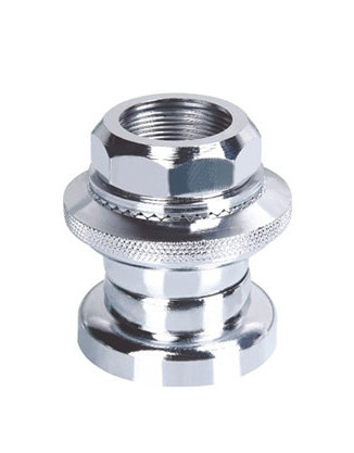 Кермова колонка H501 нарізна срібляста для велосипедів ХВЗ, Україна, Мінськ, гірські, посадковий ф30 мм, фото 1