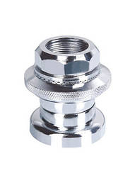 Кермова колонка H501 нарізна срібляста для велосипедів ХВЗ, Україна, Мінськ, гірські, посадковий ф30 мм