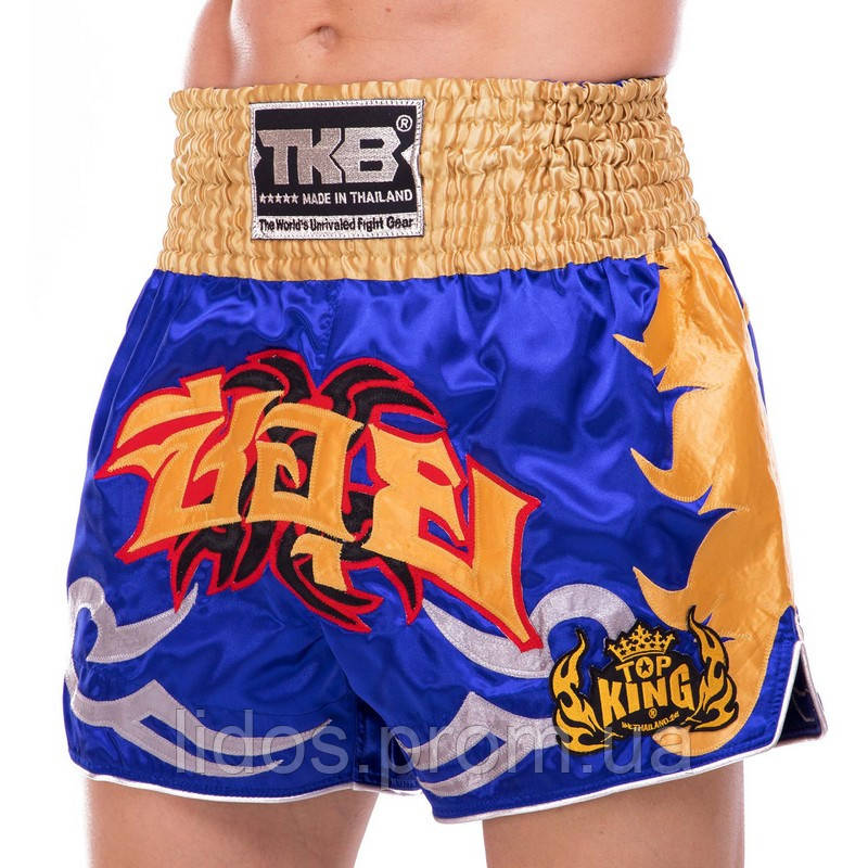 Шорты для тайского бокса и кикбоксинга TOP KING TKTBS-049 размер XS цвет синий ld - фото 9 - id-p2144412015