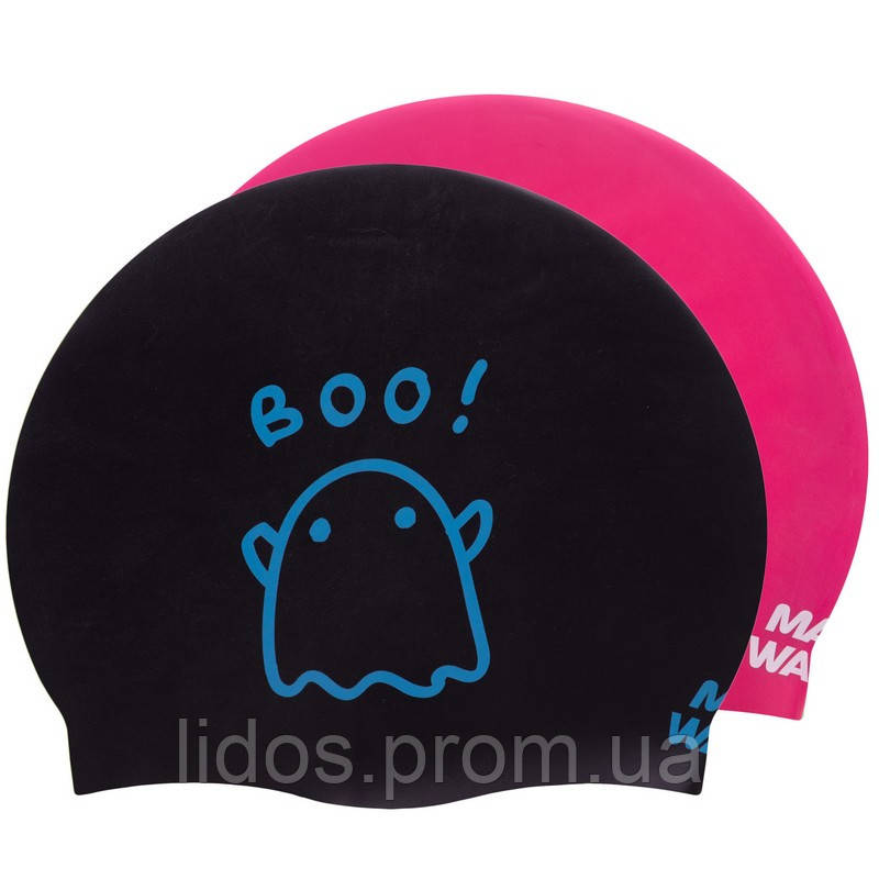 Шапочка для плавания двухсторонняя MadWave BOO! reversible M055022 цвет черный-розовый ld - фото 2 - id-p2144406099