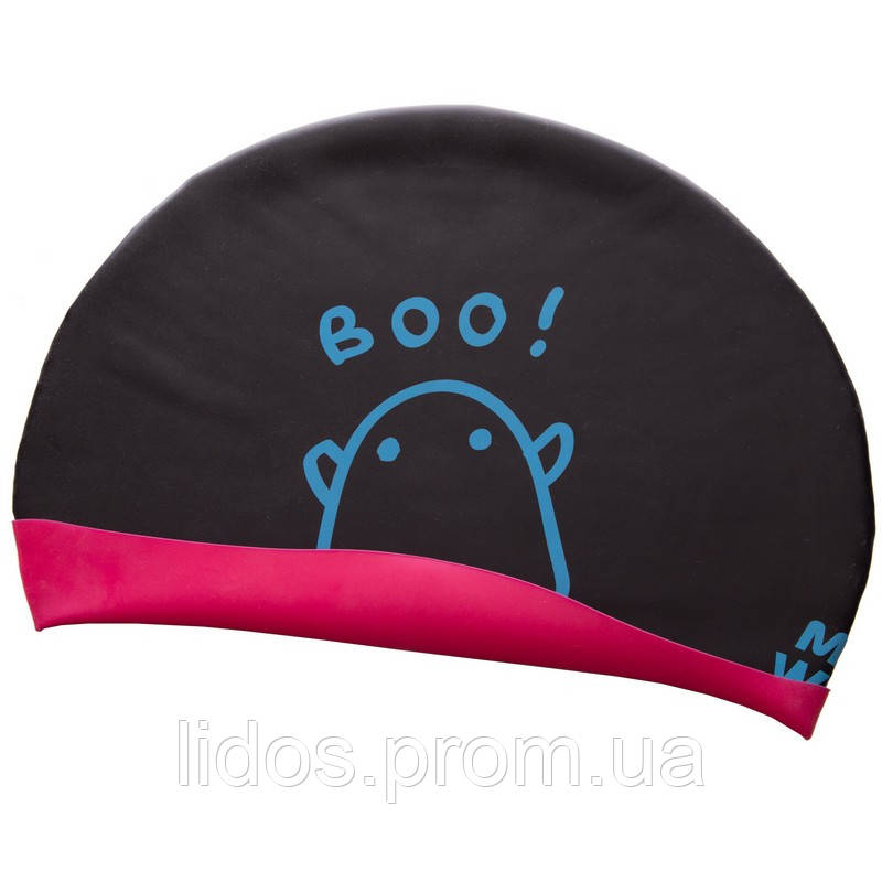 Шапочка для плавания двухсторонняя MadWave BOO! reversible M055022 цвет черный-розовый ld - фото 9 - id-p2144406099