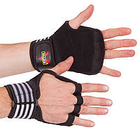 Перчатки атлетические для силовых упражнений и фитнеса с фиксатором запястья VALEO TA-4419 размер L ld