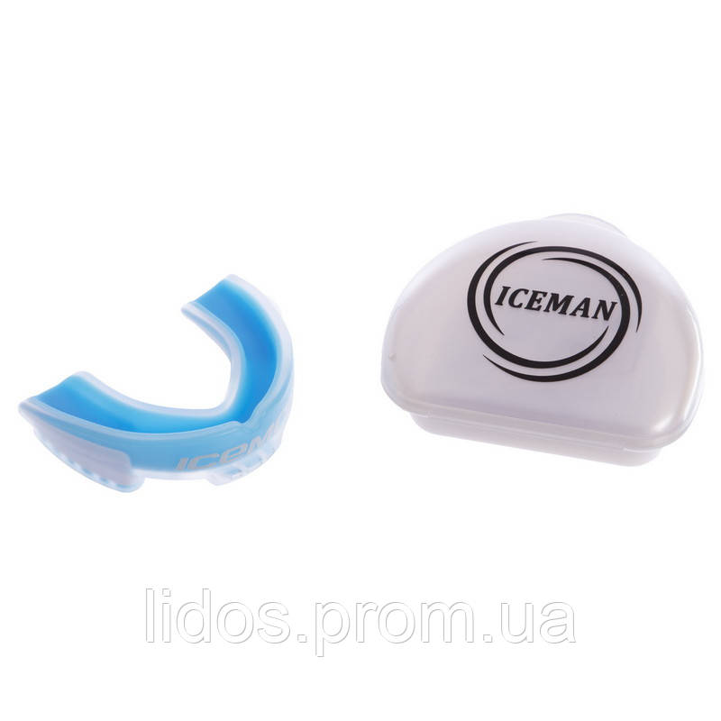 Капа боксерская одночелюстная Zelart ICE MAN BO-0066-L L голубой ld - фото 4 - id-p2144278419