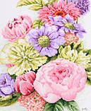 Набір для вишивання хрестиком LanArte Floral cotton candy PN-0196208, фото 3