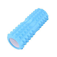 Массажный валик ролик для йоги и фитнеса Dobetters Spikes Roller 33*13 см Blue tp