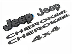 Jeep Cherokee 2014-2019 сірі значки емблеми емблема значок на капот, багажник двері комплект новий
