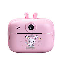 Цифровой детский фотоаппарат с функцией мгновенной печати Розовый