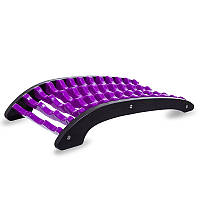 Тренажер-профилактор для спины и позвоночника Мостик Zelart FI-1755 цвет фиолетовый ld