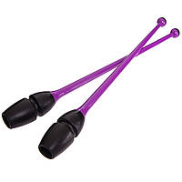 Булавы для художественной гимнастики Zelart C-0964 цвет фиолетовый-черный ld