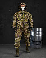 Усиленный весенний мужской военный костюм мультикам рип-стоп тактическая армейская форма с наколенниками зсу