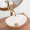 Умивальник (раковина) REA SOFIA GOLD WHITE накладний *, фото 3