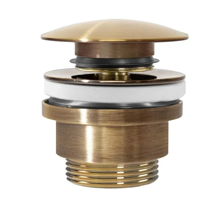 Донний клапан для раковини REA CLICK-CLACK ANTIQUE BRUSHED GOLD універсальний *