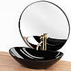 Умивальник (раковина) REA ROYAL 60 BLACK чорний накладний *, фото 4