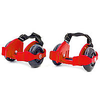 Ролики на обувь с раздвижной системой Record Flashing Roller SK-166 цвет красный ld