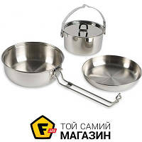 Набор туристической посуды Tatonka Camp Set Regular набір посуду (Silver) (TAT 4113.000)