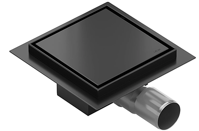 Трап для душу MEXEN FLAT 15х15 BLACK чорний квадратний *