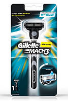 Станок для бритья Gillette Mach3 с 1 картриджем.