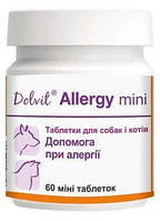 Dolfos (Долфос) Dolvit Allergy mini для уменьшения проявлений аллергии у кошек и собак малых пород - 60 табл.