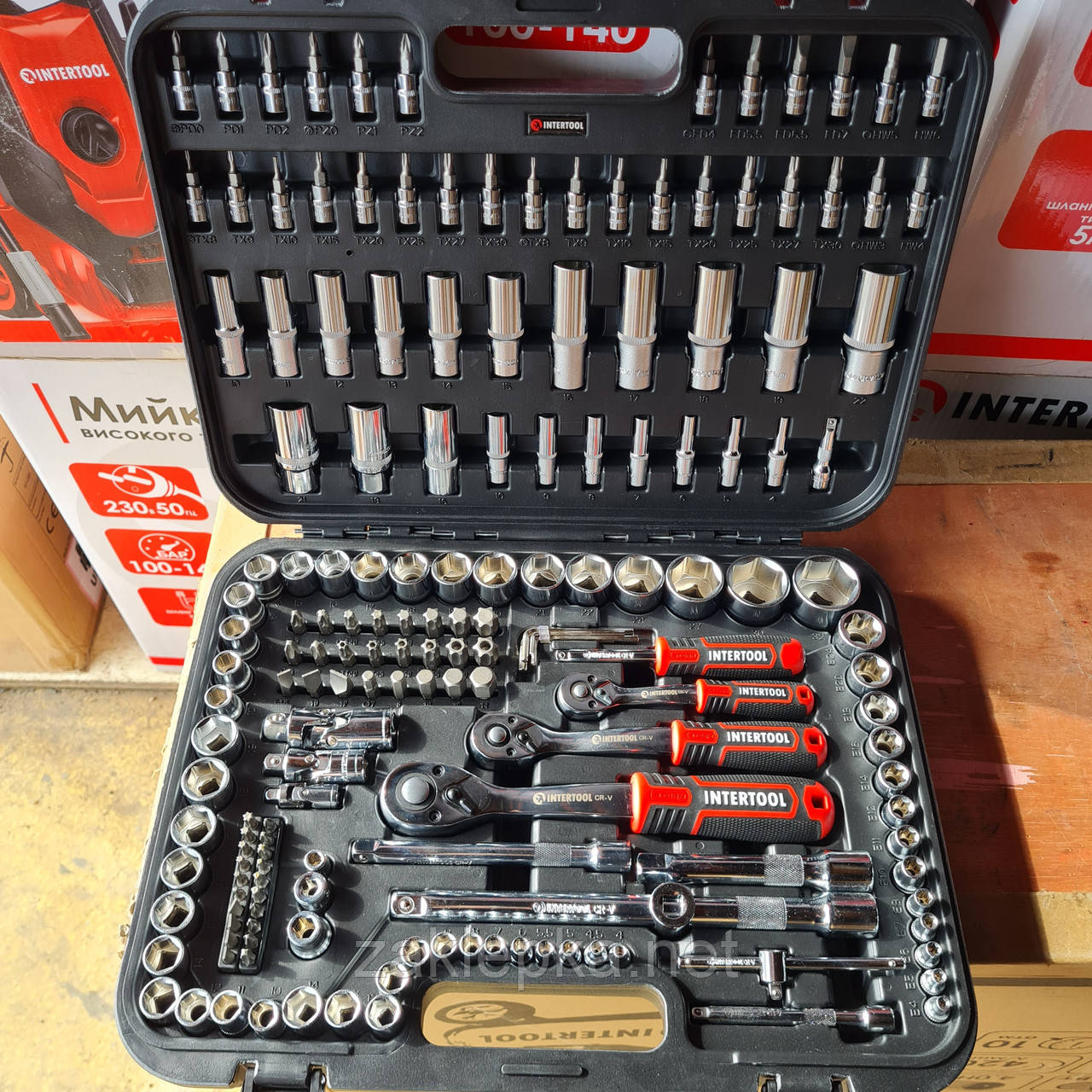 Набір інструментів 1/2" & 3/8" & 1/4", 171ед., Cr-V STORM INTERTOOL ET-8171