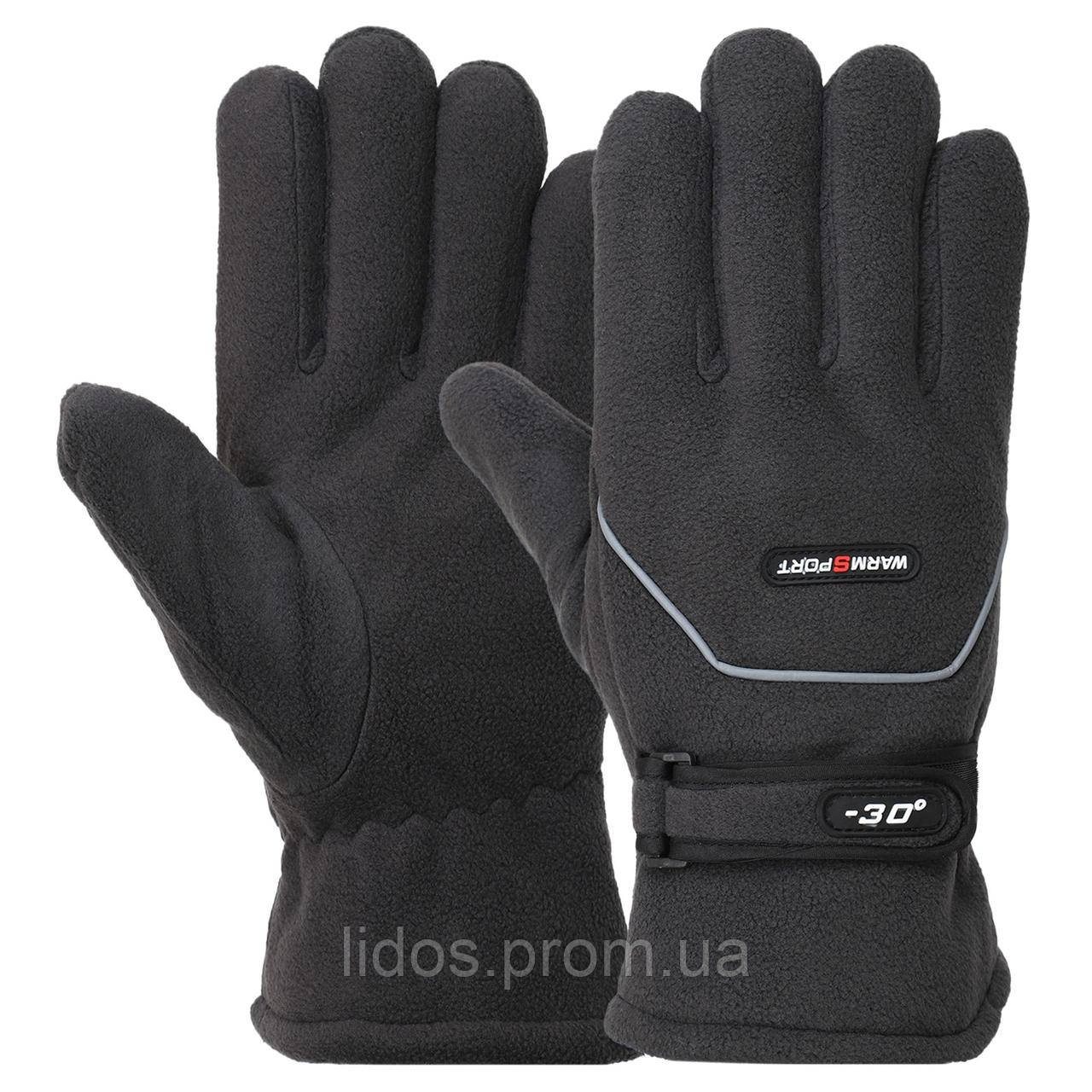 Перчатки спортивные теплые на меху Zelart BC-8560 размер L цвет серый ld - фото 1 - id-p2144376915