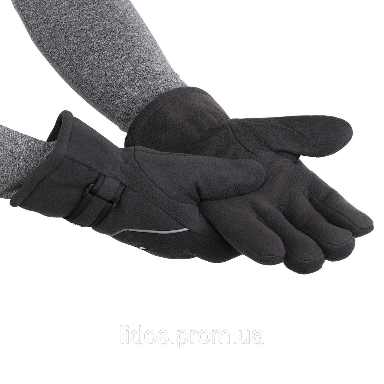 Перчатки спортивные теплые на меху Zelart BC-8560 размер L цвет серый ld - фото 3 - id-p2144376915