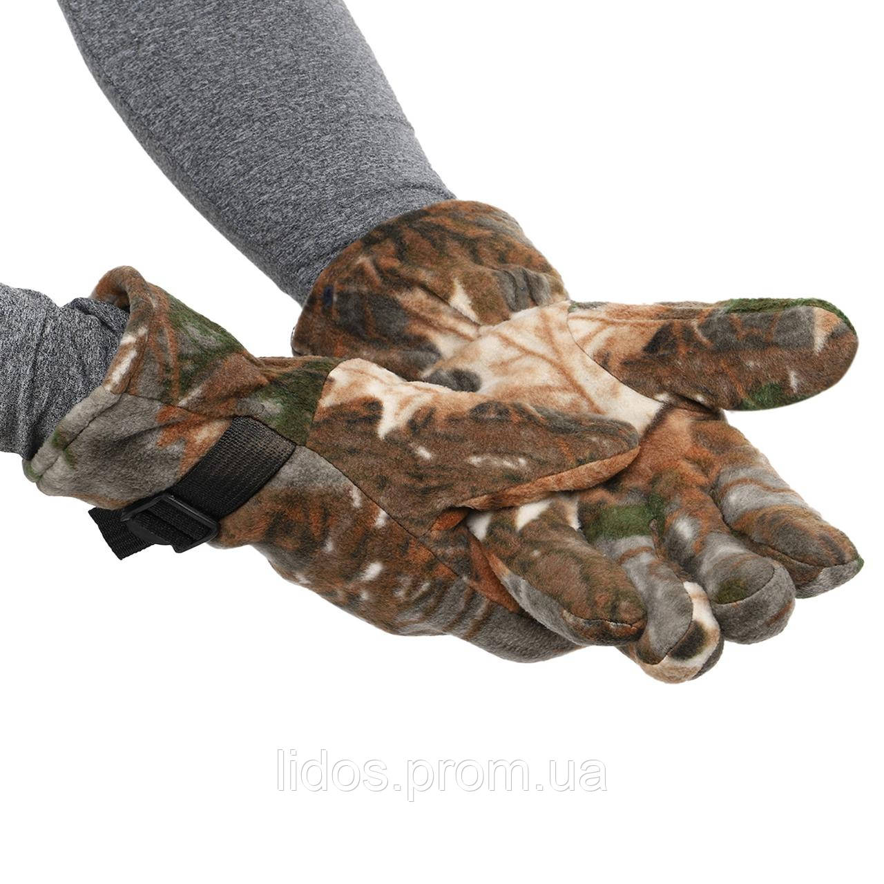 Перчатки для охоты и рыбалки на меху Zelart BC-8563 размер L цвет камуфляж лес ld - фото 3 - id-p2144376921