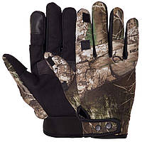 Перчатки для охоты и рыбалки с закрытыми пальцами Zelart BC-9233 размер L цвет камуфляж лес ld