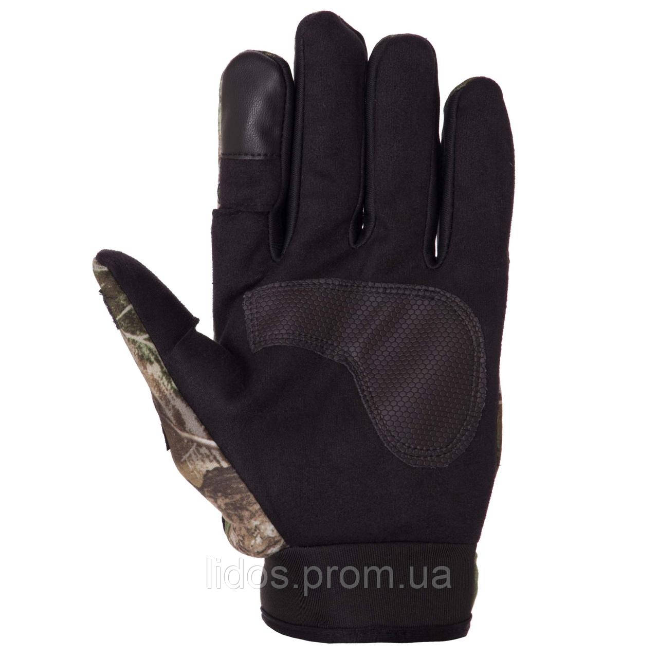 Перчатки для охоты и рыбалки с закрытыми пальцами Zelart BC-9233 размер L цвет камуфляж лес ld - фото 4 - id-p2144376933