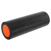 Роллер для йоги и пилатеса гладкий EPE Zelart FI-9327-45 цвет черный-оранжевый ld