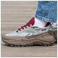 Мужские кроссовки Reebok Zig Kinetica 2.5 Edge x Cordura Grey Burgundy, серые кроссовки рибок зиг кинетика 2.5