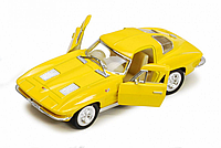 Детская модель машинки Corvette "Sting Rey" 1963 Kinsmart KT5358W инерционная, 1:32 (Yellow) hd