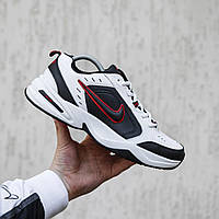 Мужские демисезонные кроссовки Nike Air Monarch (бело-черные) модные повседневные кроссовки 2371 Найк