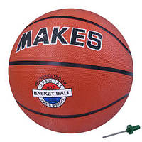 М'яч баскетбольний розмір 7, гума, 580*600 г, 12 панелей, 1 колір, сітка, пак. (30шт)