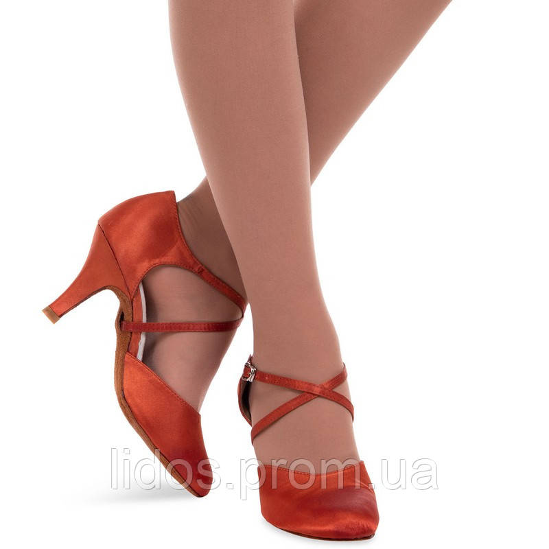 Взуття для бальних танців жіноча Латина із закритим носком F-Dance LD6001-BZ розмір 36 колір бронзовий ld - фото 7 - id-p2144359398