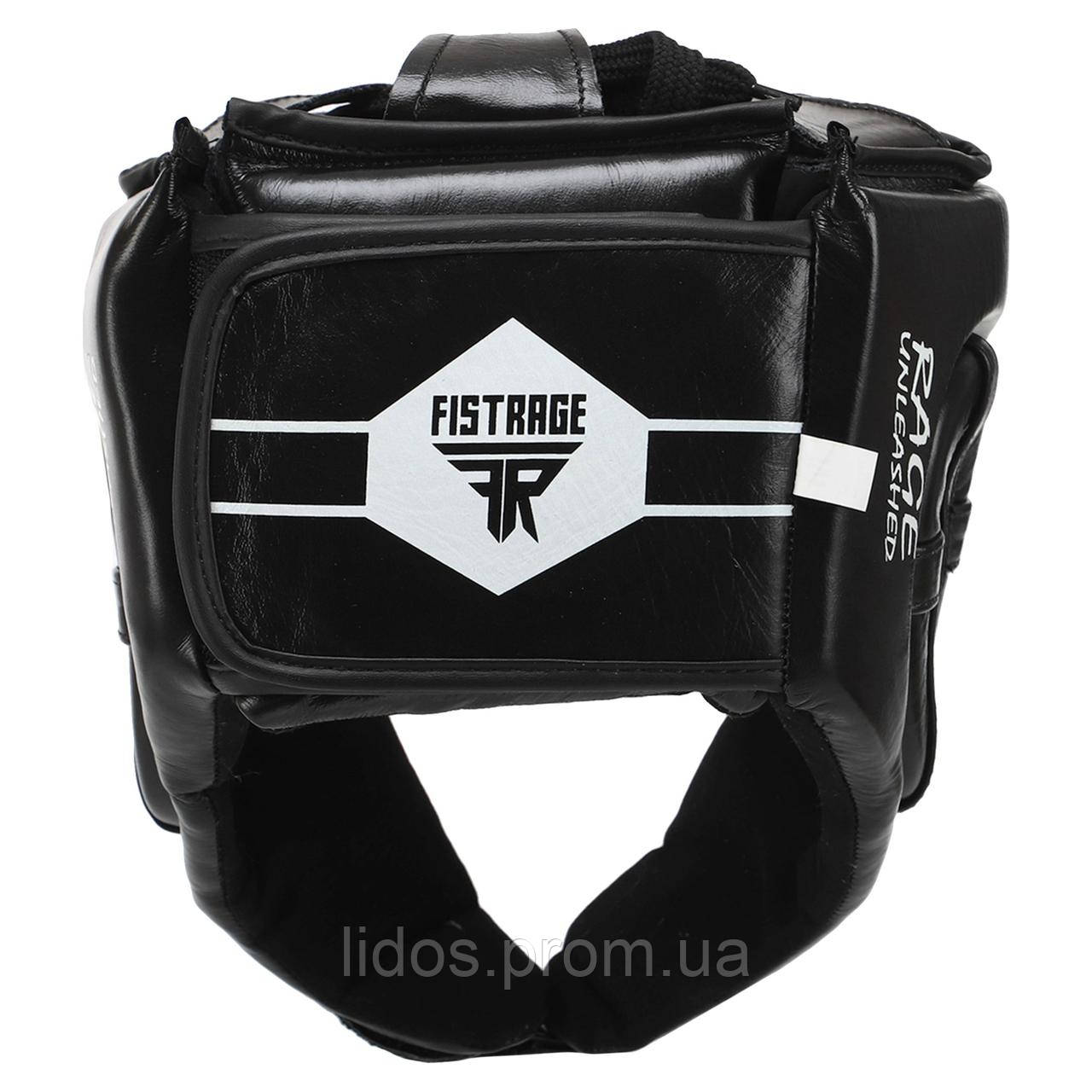 Шлем боксерский открытый кожаный FISTRAGE VL-4150 размер M цвет красный ld - фото 4 - id-p2144406458