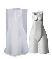 Силиконовая форма (молд) ваза женский силуэт для гипса/бетона/эпоксидной смолы