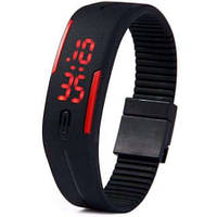 Детские наручные часы-браслет Sport Led Watch (черные)