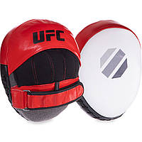 Лапа Изогнутая для бокса и единоборств UFC PRO Micro UCP-75344 23х17,5х4,5см 2шт черный-красный ld
