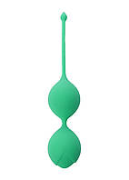 Силіконові вагінальні кульки Silicone Kegel Balls 29mm 60g Green Bomba