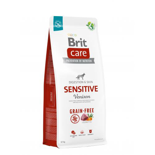Сухий корм Brit Care Dog Grain-free Sensitive для собак з чутливим травленням, беззерновий з олениною, 12 кг, фото 1
