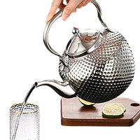 Сталевий чайник для заварювання чаю із нержавіючої сталі 1.2 л, для плити, заварювальний китайський, сірий
