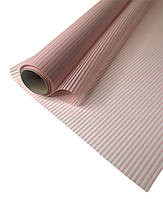 Калька для квітів "тонка смужка" ніжно рожева 0,6х10 м